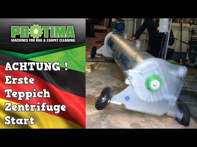 ACHTUNG! Erste Teppich Zentrifuge Start.