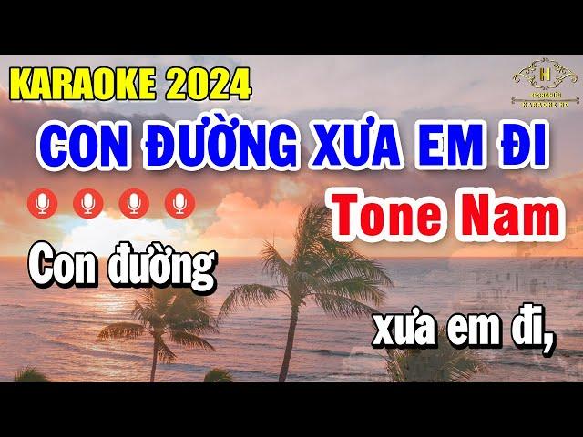 Con Đường Xưa Em Đi Karaoke Tone Nam ( Bm ) Nhạc Sống | Trọng Hiếu