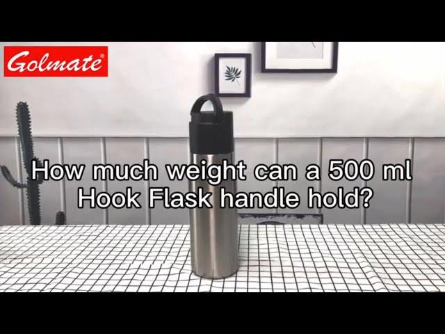 How much weight can a stainless steel water bottle handle hold?