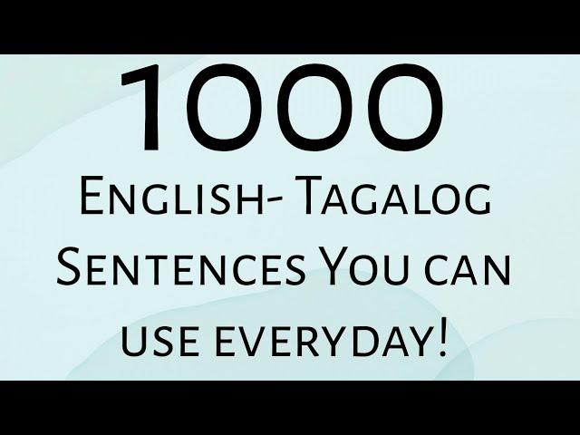 Madali Lang 'to, Promise! / Let's Practice Using these Sentences Everyday