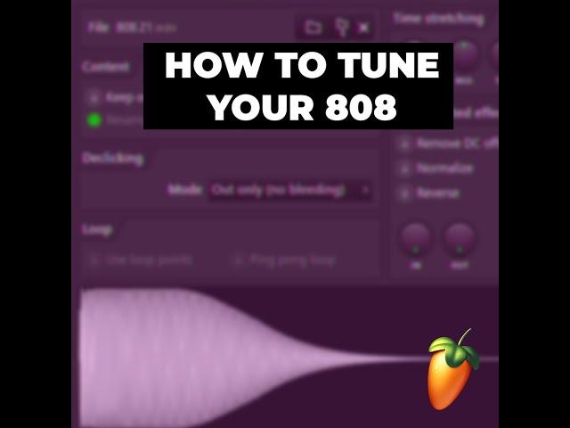 HOW TO TUNE YOUR 808 IN 1 MINUTE | FL STUDIO TUTORIAL #short