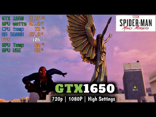 Marvel's Spider Man Miles Morales on GTX 1650 | test all 720p and 1080p best settings | pc