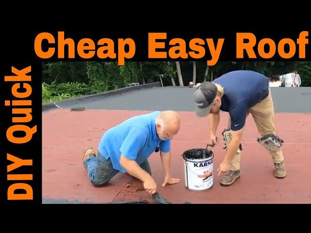 Flat Roof Installation DIY, Cheap, Easy, Rubber Roof - Carport, Garage, Porch, Shed, Commercial Roof
