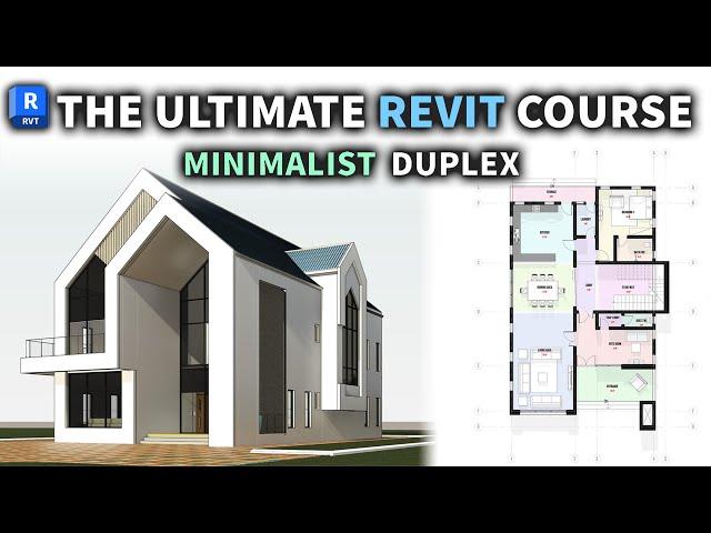 Autodesk Revit Architecture 2024/ Minimalist Duplex Beginner's  Course