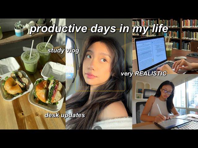 STUDY VLOG  productive days in my life ft. lots of studying, pharmacy work, desk updates etc