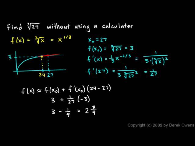 Calculus 3.05d - Linear Approximation