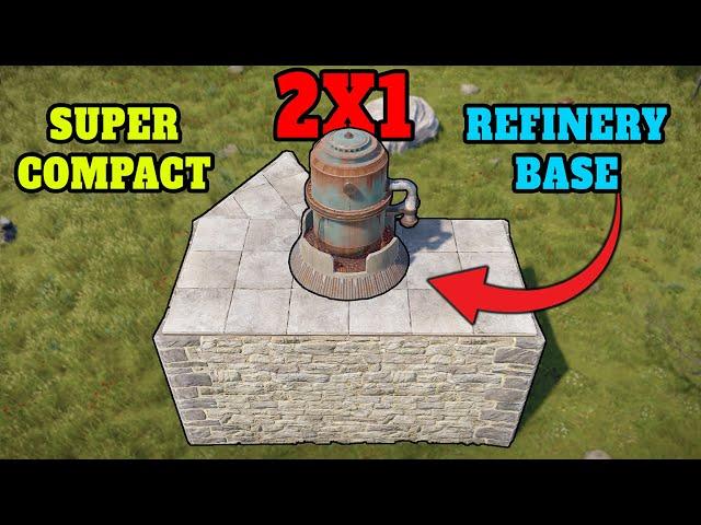 Ultimate 2x1 Base Design: How to Fit a Refinery Inside! | Rust Tutorial