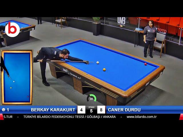 BERKAY KARAKURT vs CANER DURDU | 3 Cushion Billiards Championship STAGE 3 -A- 2024 ANKARA