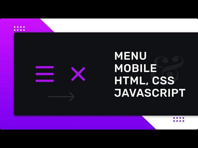 Menu Mobile - HTML, CSS e JavaScript