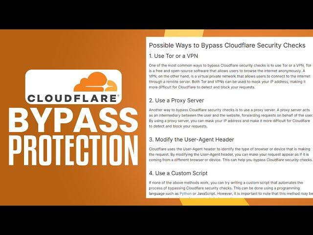 How To Bypass Cloudflare Protection (2025) Easy Tutorial