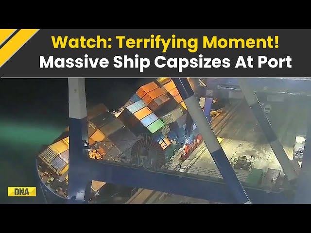 Caught on Camera: Cargo Ship Capsizes in Devastating Istanbul Port Accident I World News