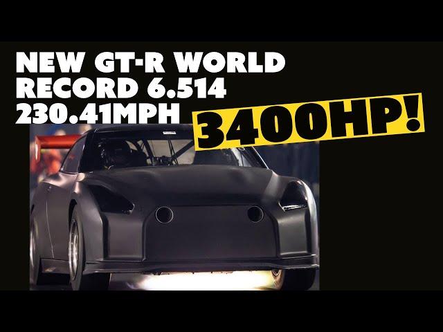 3400hp R35 GT-R ‘Nightfury’ World Record 230mph pass