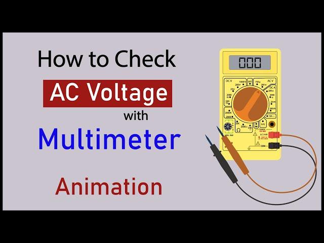 how to measure AC voltage with multimeter | how to check AC voltage with multimeter