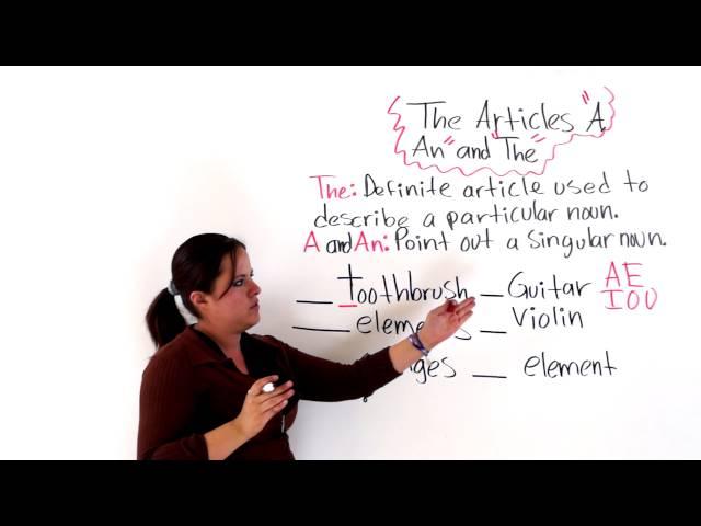 English Grammar: Articles -- A, An, The