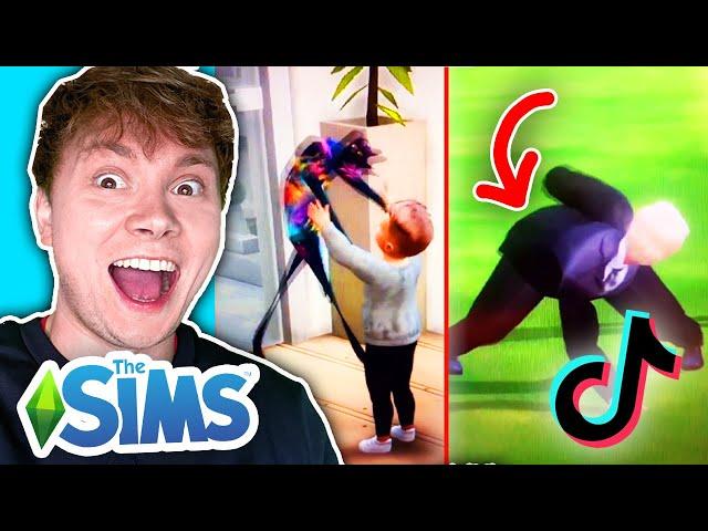 Trying NOT to Laugh to VIRAL Sims 4 TikToks