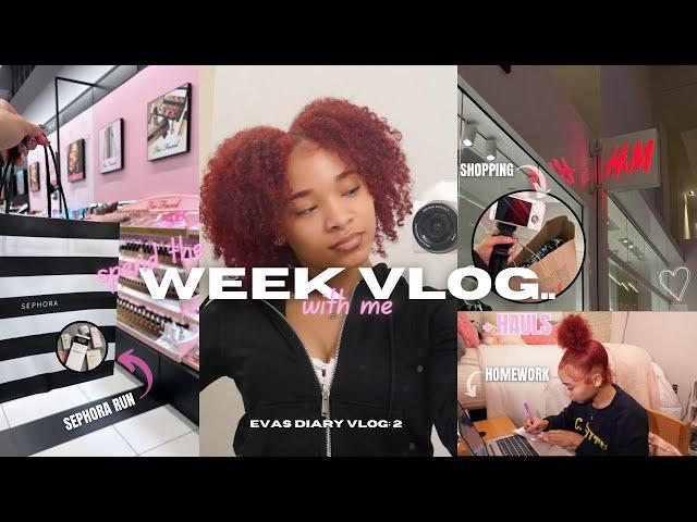 WEEK VLOG: shopping, hauls, laundry, wax appointment, homework, etc.