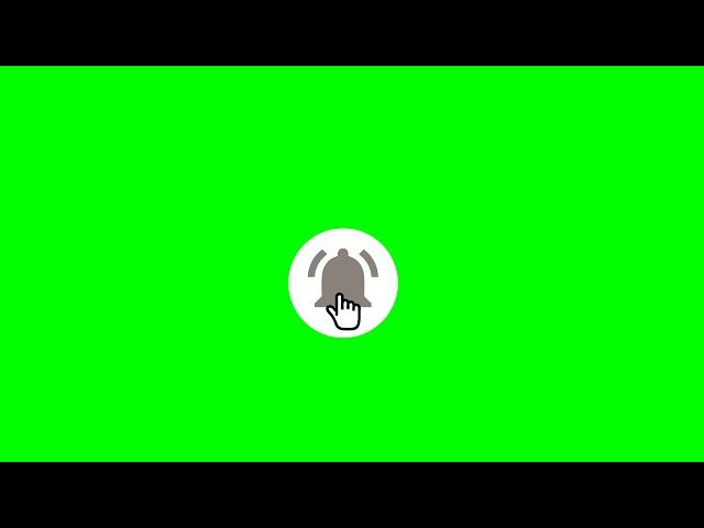 (FREE) YouTube Notification Bell Button Animation Template (Green Screen)