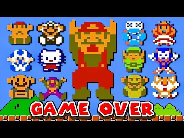 Super Mario Bros. NES Hacks Time Up & Game Over Screens