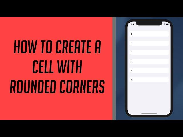 How to create a TableView Cell with Rounded Corners