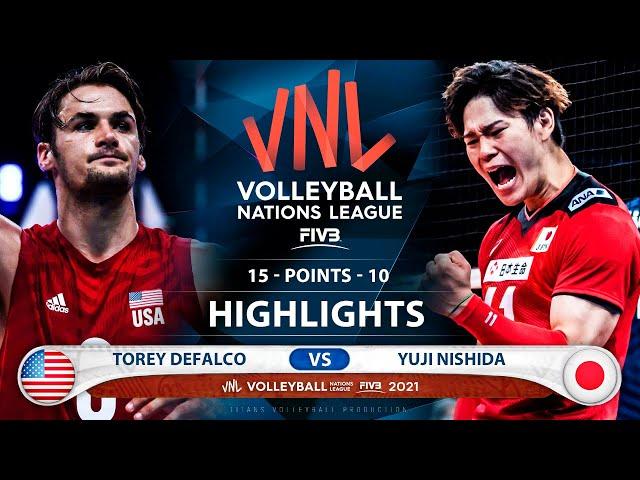 Usa vs Japan | VNL 2021 | Highlights | Torey Defalco vs Yuji Nishida