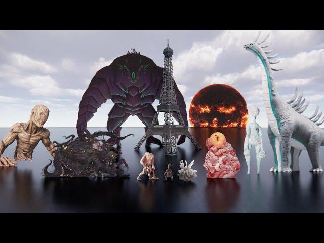 Massive SCP monsters size comparison | 3D Animation