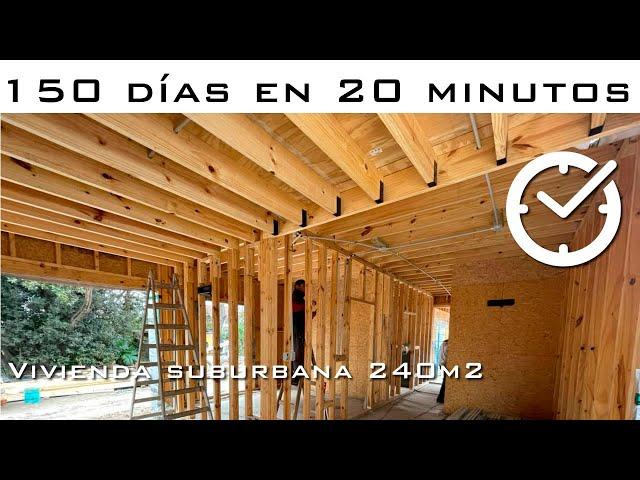 Construcción completa de una vivienda de madera. Resumen del proceso constructivo