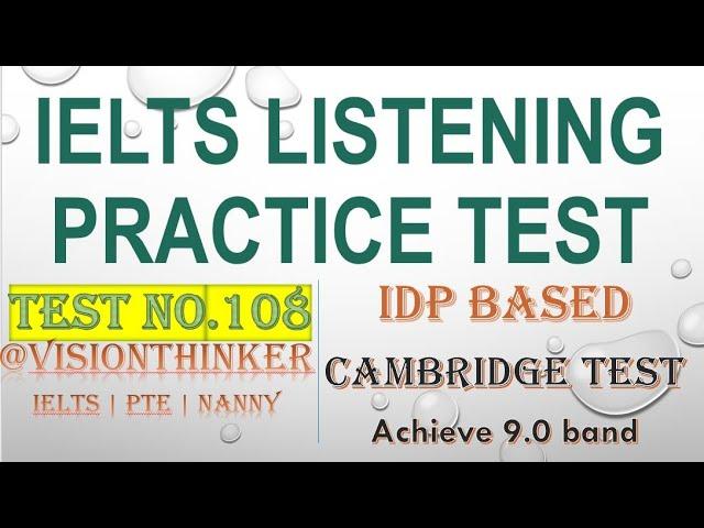 #IELTS #Listening #IELTS Listening #CambridgePractice Book 1 Test 1 Best Practice ever..