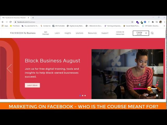 Who is this course meant for? - Marketing on Facebook 2020