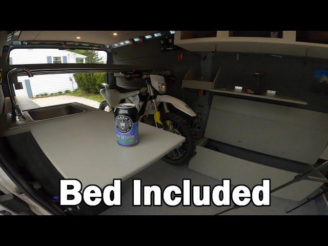 Ultimate Practical Van Life Build! Dirtbike Transport capable