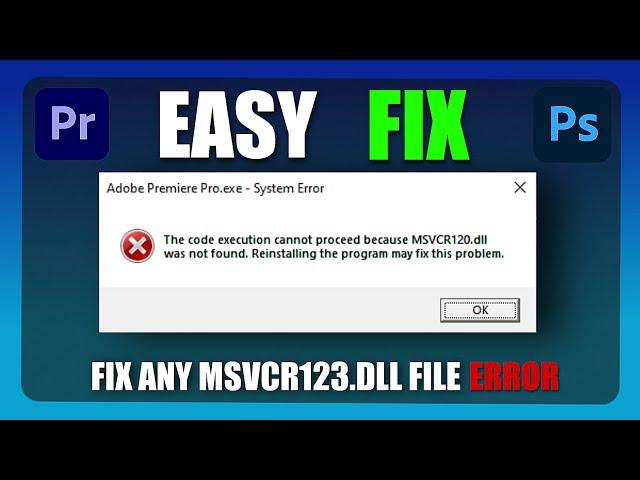 msvcp120.dll Was Not Found | Fix | For Any Program Easy & Fast