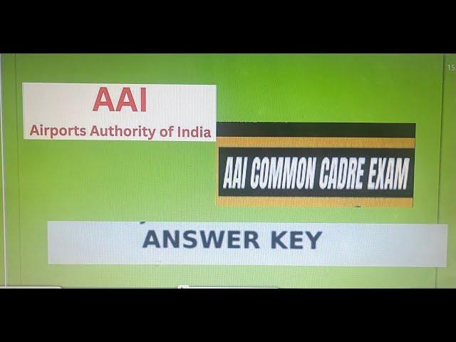 AAI 2023##common cadre exam ##ANSWER KEY ##cut off ##