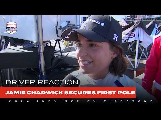 Jamie Chadwick on historic first career pole at Road America | INDY NXT by Firestone