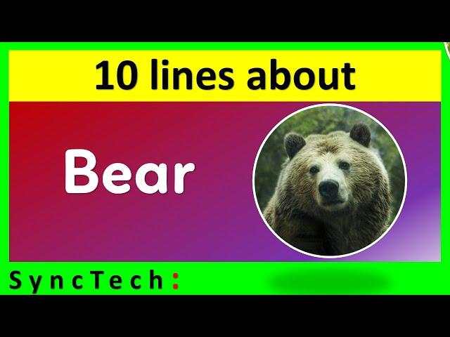 10 lines on Bear in English | Few lines about Bear