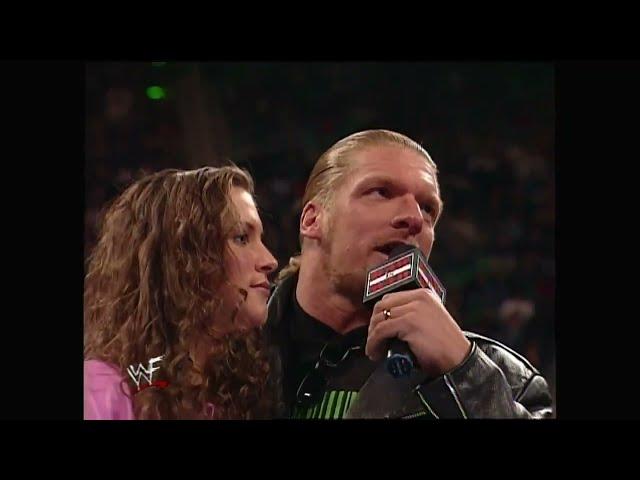 Triple H is going to be the WWE Champion again. Monday Night RAW (McMahon-Helmsley Era). Dec. 27, 99