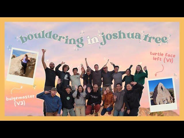 bouldering in joshua tree: v0-v3, chill session, and some pretty sunsets