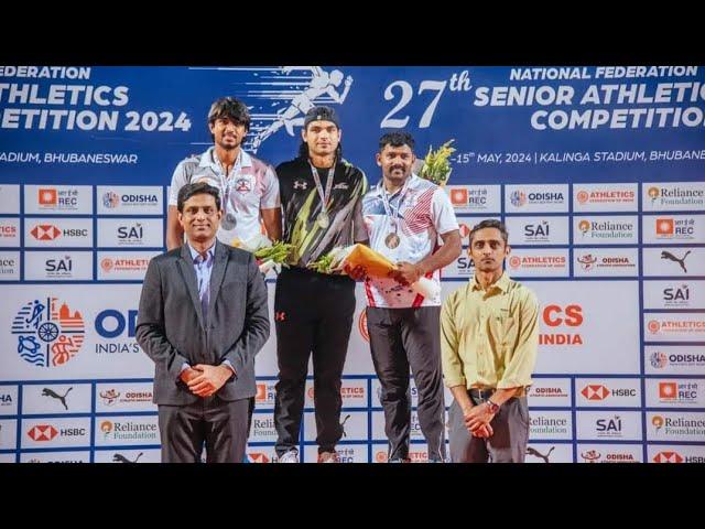 Neeraj Chopra in Action: Men's Javelin throw Finals - Indian Senior Athletics Championship 2024