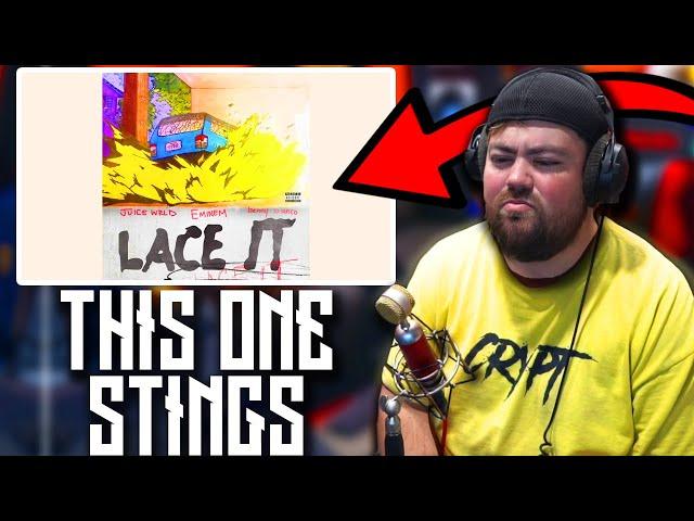 RAPPER REACTS to Juice WRLD, Eminem & benny blanco - Lace It (Official Audio)