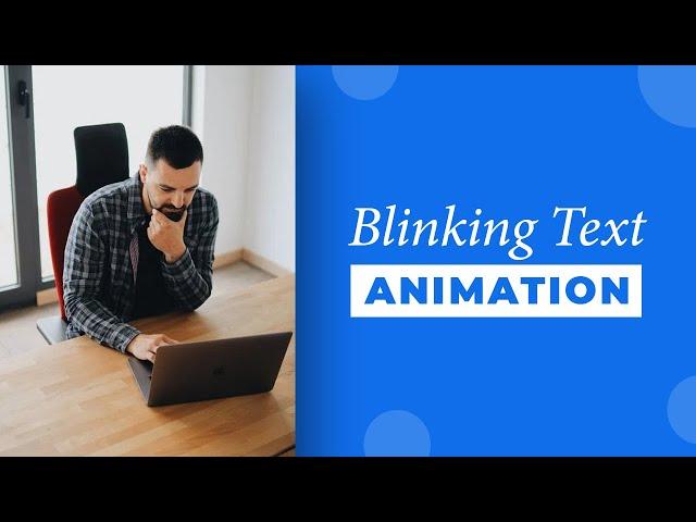 Pure CSS Blinking Text Animation | CSS Animation Examples