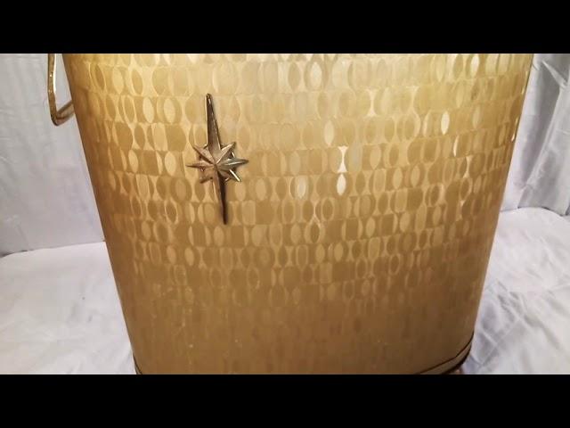 VINTAGE 50'S PEARL WICK MID CENTURY GOLD STARDUST ATOMIC HAMPER 1950's MCM