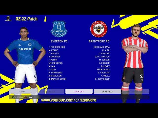 MATCH PREVIEW || EVERTON VS BRENTFORD || EMIRATES FA CUP 2021-2022 || PES 2017 PATCH 2022