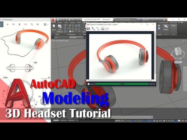 Design 3D Headset Modeling Tutorial With AutoCAD