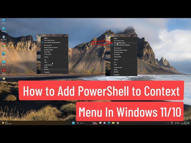 How to Add PowerShell to Context Menu In Windows 11/10