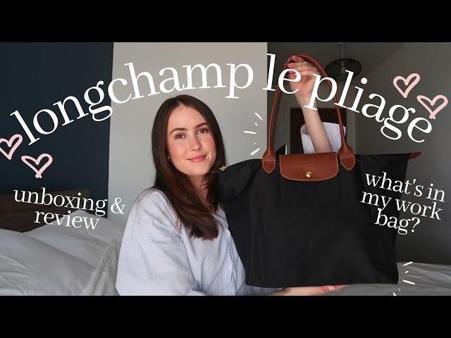 Longchamp Le Pliage 2023 // large tote unboxing & what's in my work bag | Alice Hope