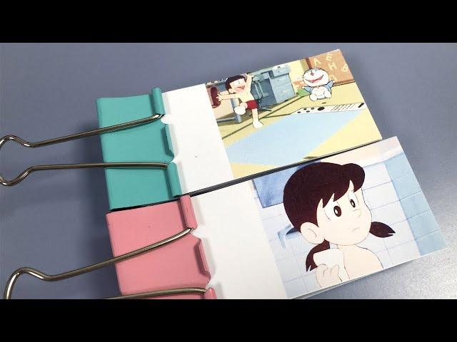 Flip book: Doraemon and Nobita accidentally break into Shizuka's bathroom