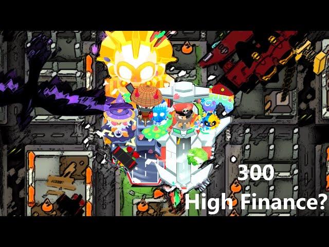 Can you BEAT 300 Rounds on HIGH FINANCE using only WATER? - Bloons TD6