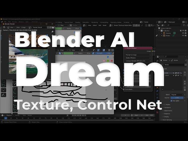 Blender AI Dream Texture,Controlnet and Grease Pencil