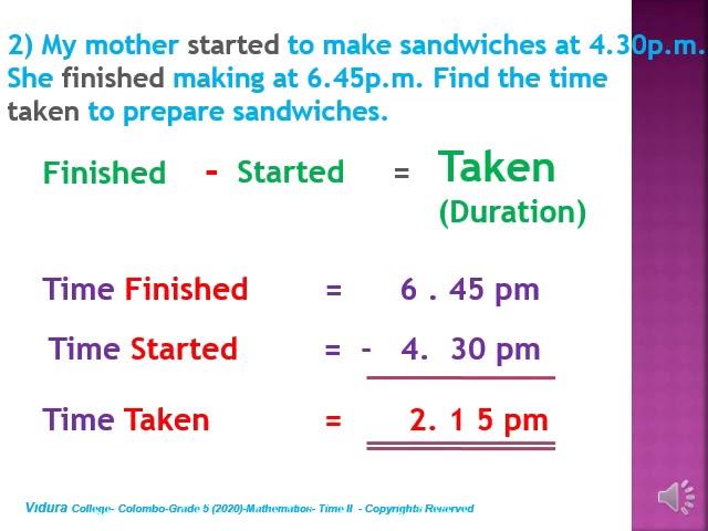 Grade 5   Mathematics   Time