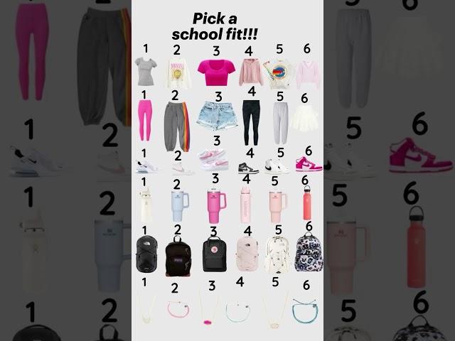 choose a school outfit!! 🩷