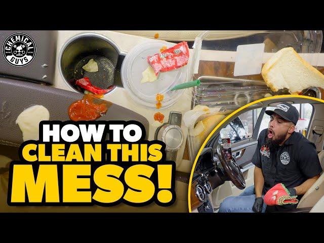 Ultimate Car Clean-Up: Removing FOOD from Interior!