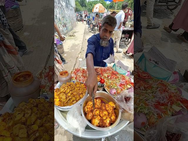 Egg Chana Chaat Wala - Bangladeshi street food #shorts